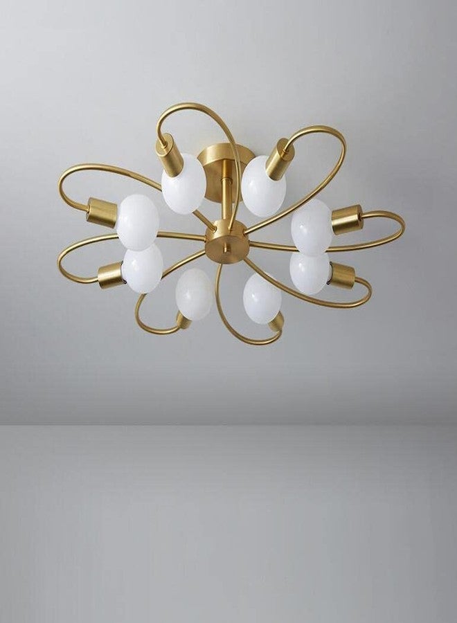 Avior Low Height Ceiling Chandelier Light for Living Room, Jhumar for Bedroom, Jhoomar for Drawing Room, Restaurant Lamps and Hotels (Yellow Gold) - Image 4